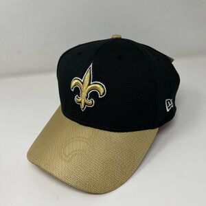 NWT New Orleans Saints 39THIRTY Stretch Fit Hat Black NFL New Era SMALL-MEDIUM